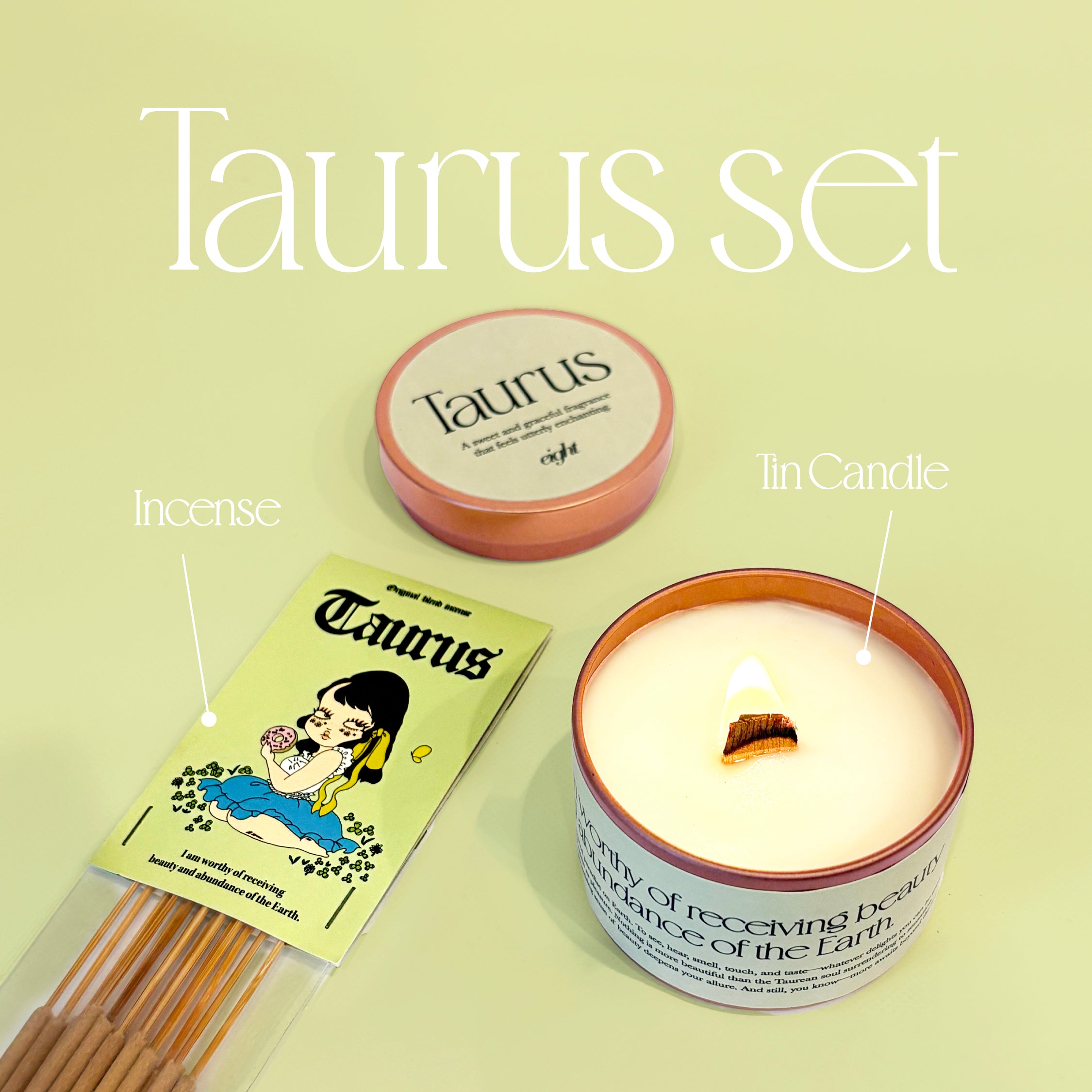 【Taurus Birthday Set】-おうし座- キャンドル&お香