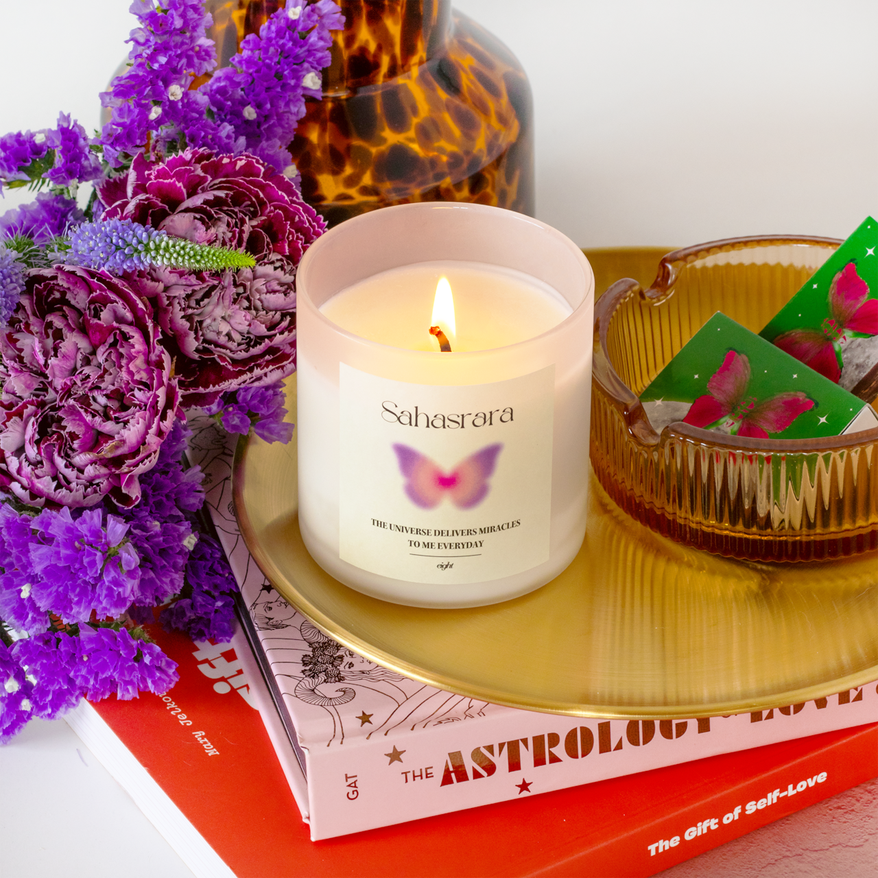 【コットン芯】第7チャクラキャンドル【CROWN】