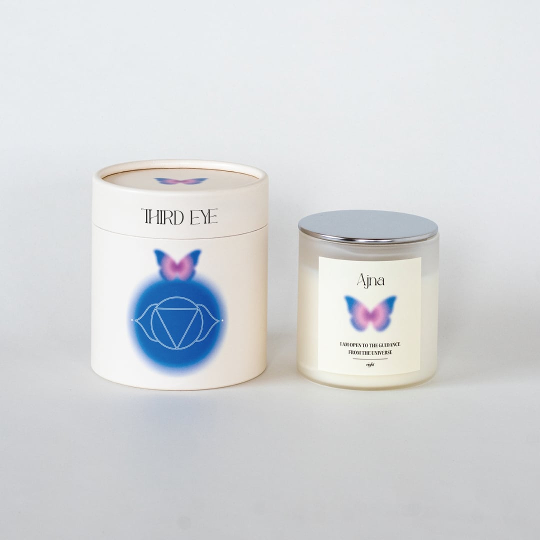 【ウッド芯】第6チャクラキャンドル【THIRD EYE】