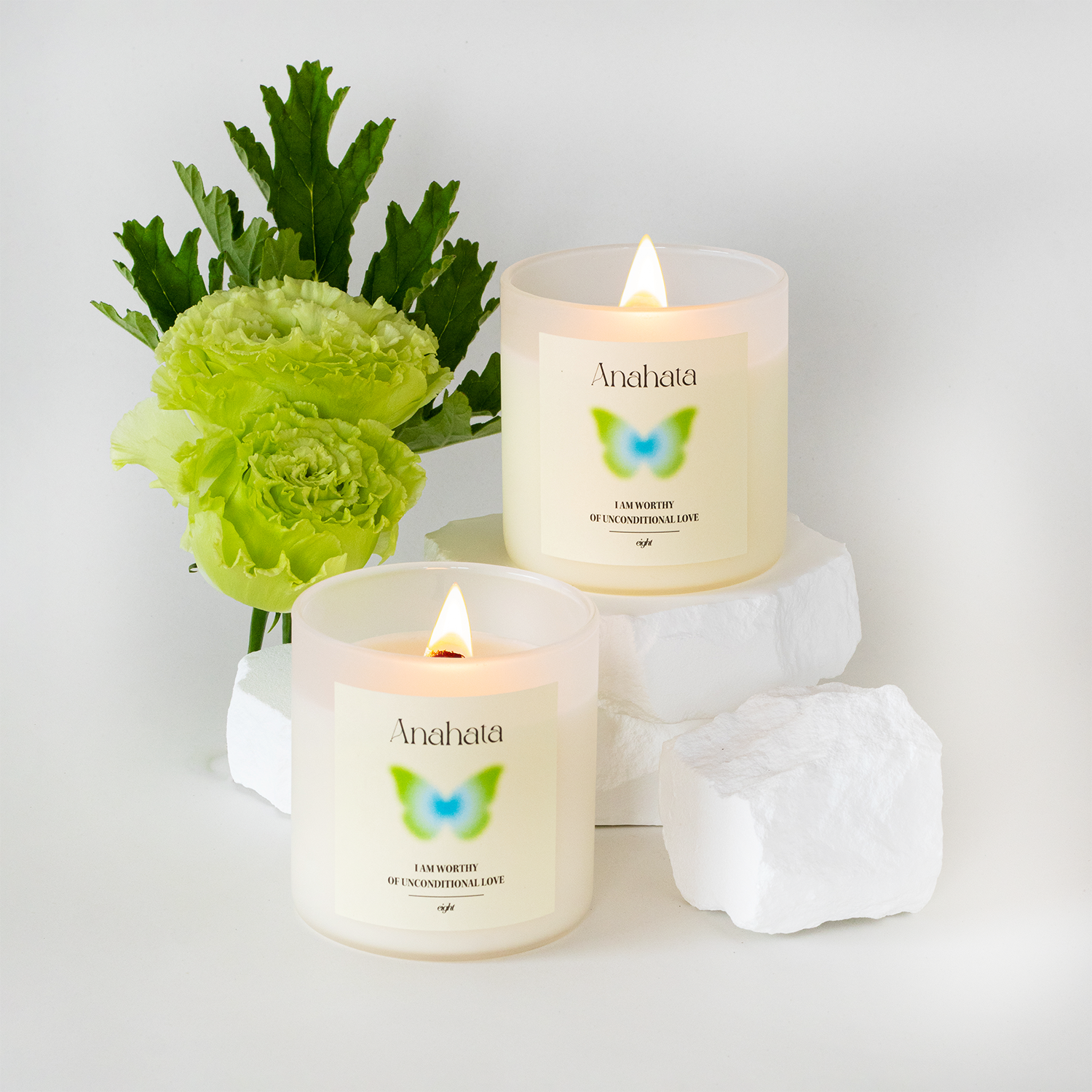 【ウッド芯】第4チャクラキャンドル【HEART】