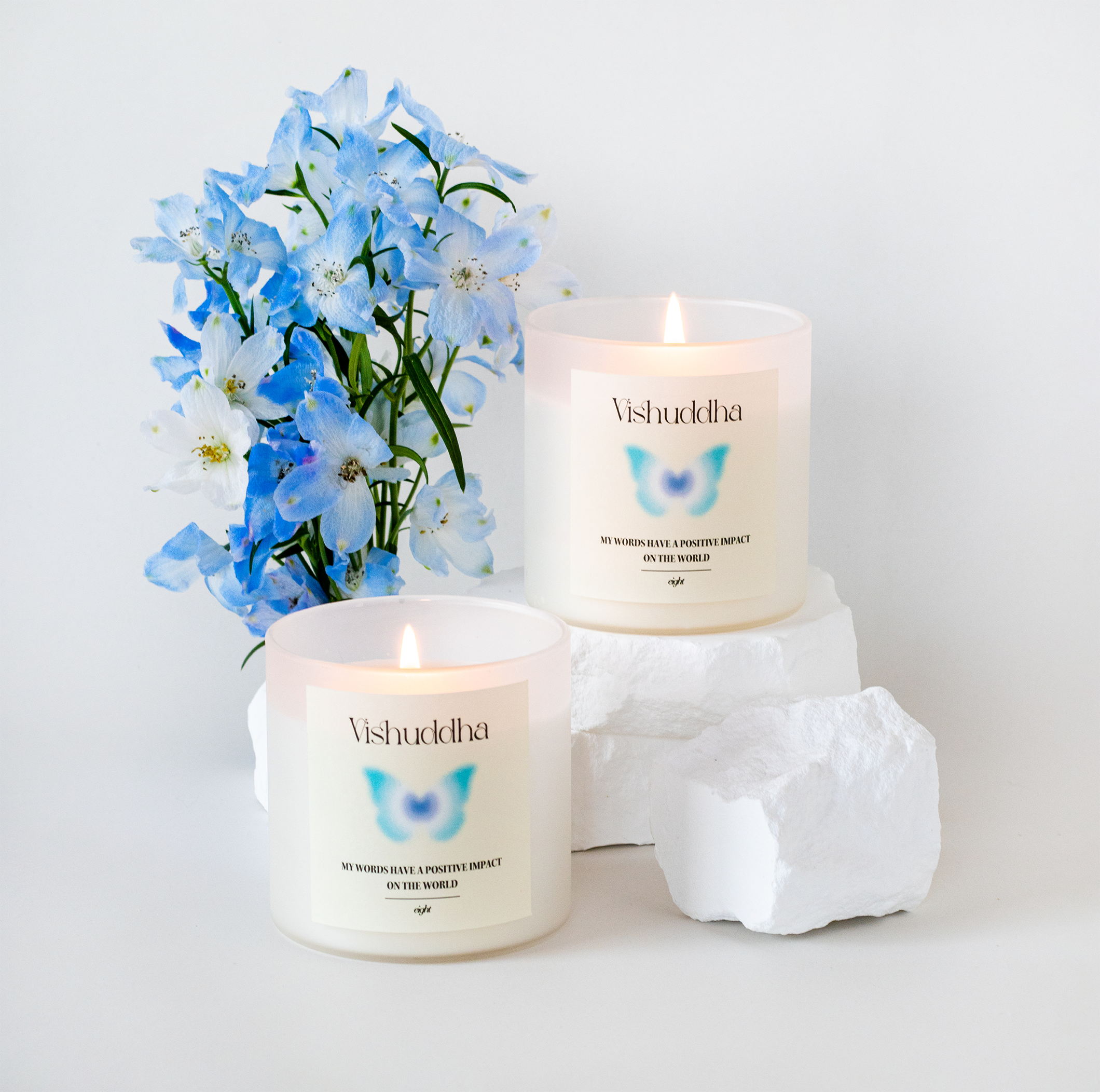 【コットン芯】第5チャクラキャンドル【THROAT】