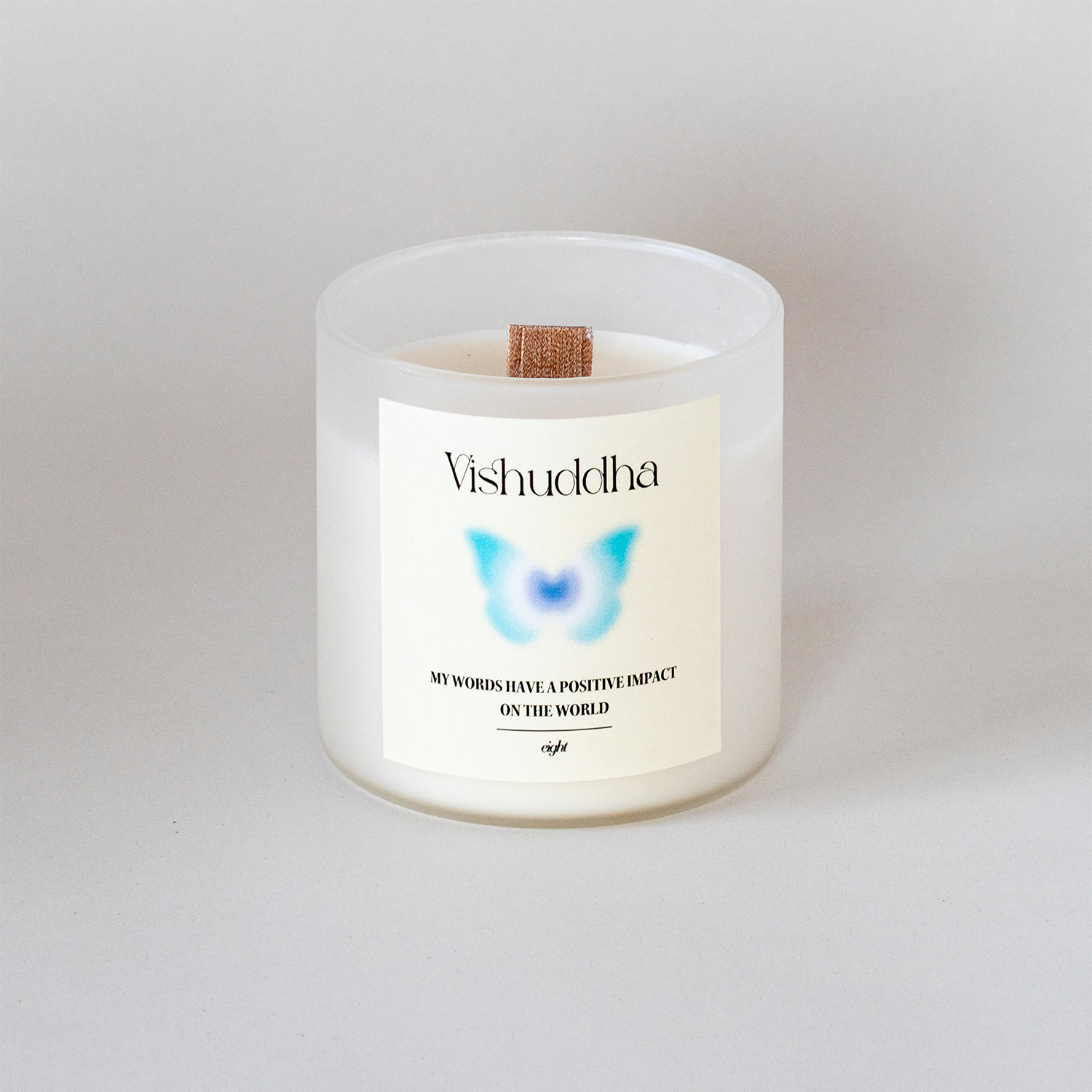 【ウッド芯】第5チャクラキャンドル【THROAT】