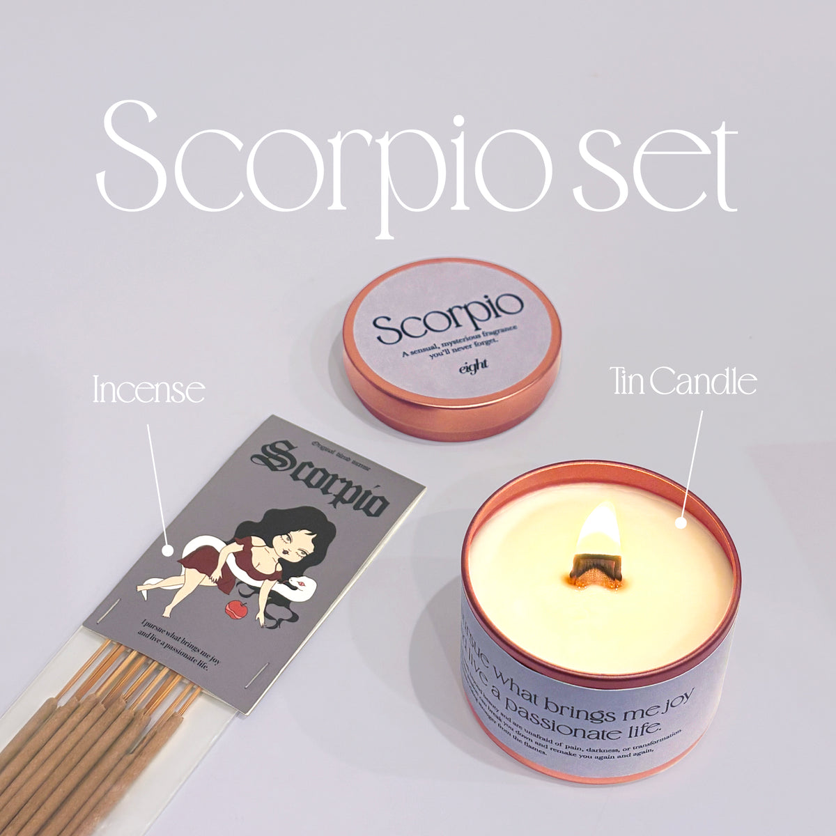 【Scorpio Birthday Set】 -さそり座- キャンドル＆お香