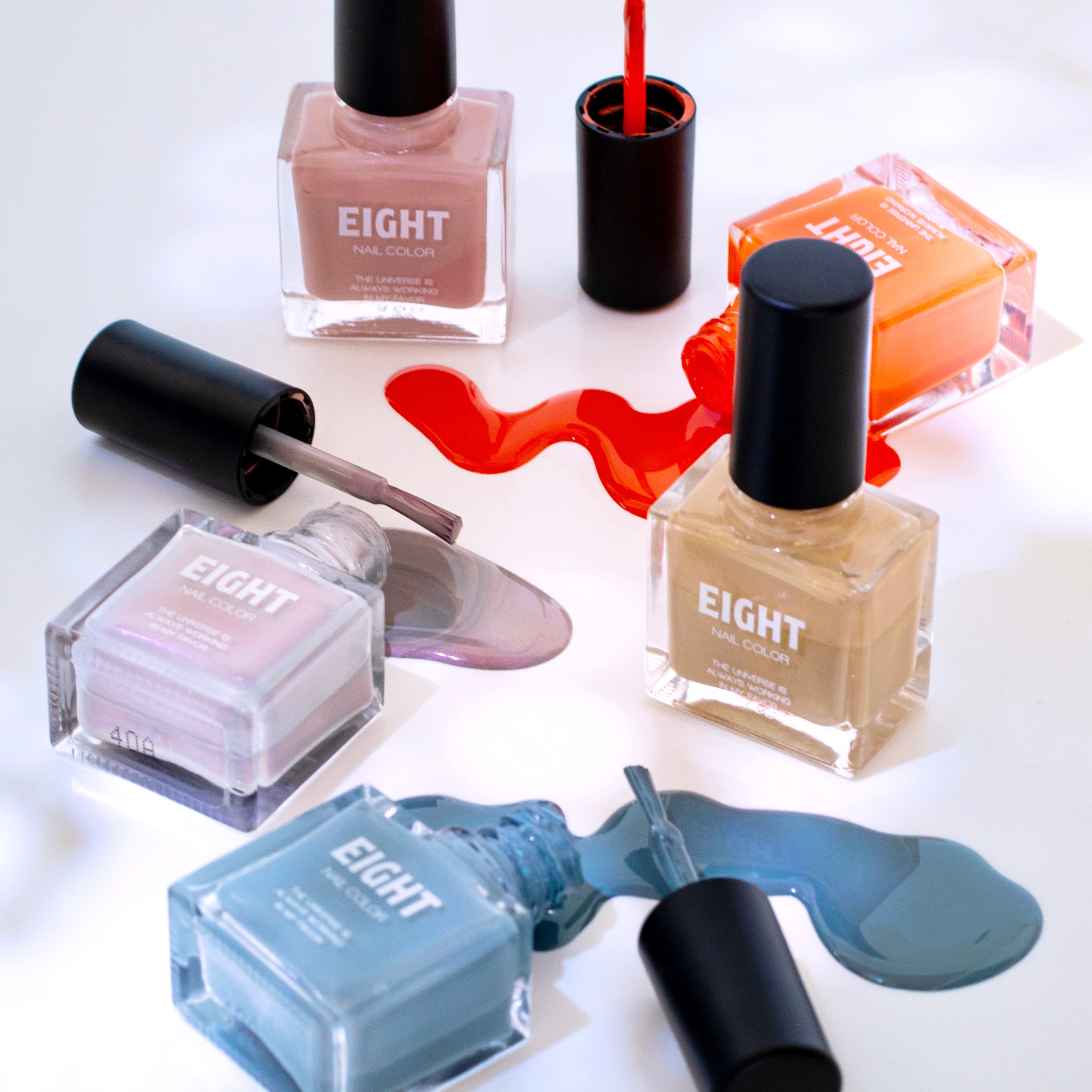 【初回購入者限定ガラス製爪やすり付き】EIGHT NAIL COLER 5色セット