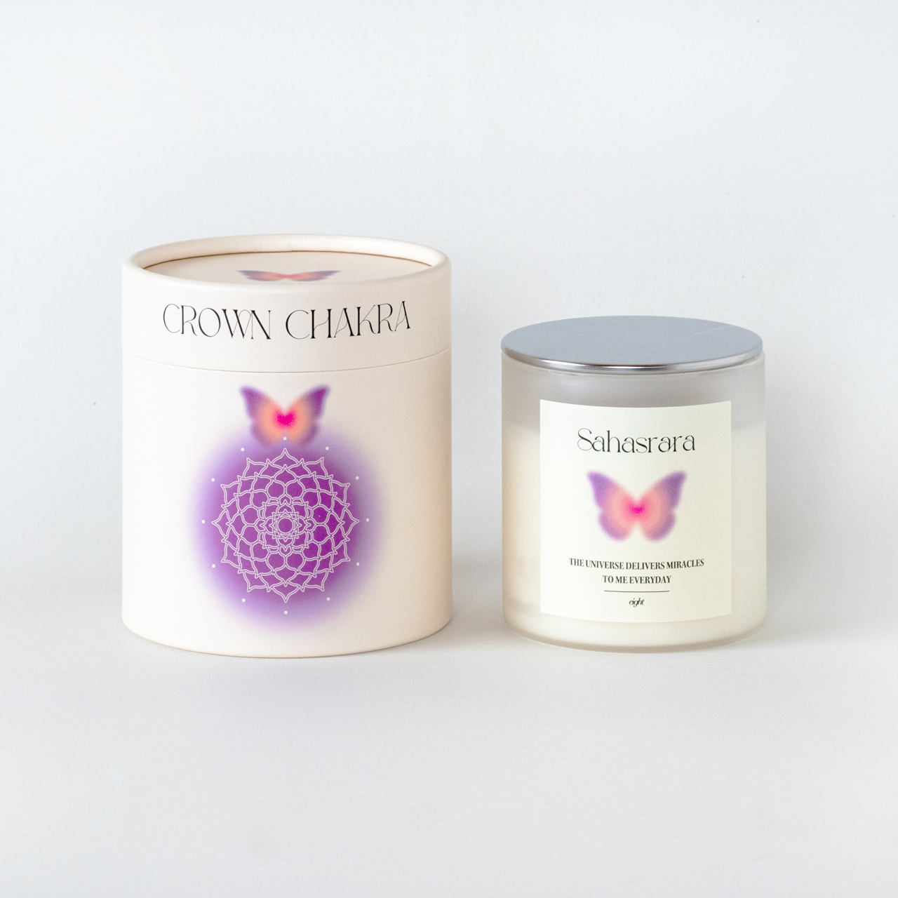 【コットン芯】第７チャクラキャンドル【CROWN】