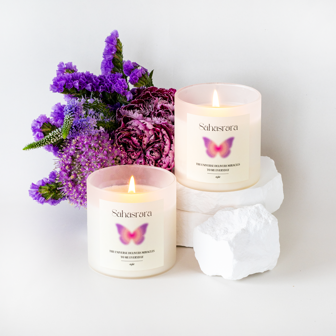 【コットン芯】第７チャクラキャンドル【CROWN】