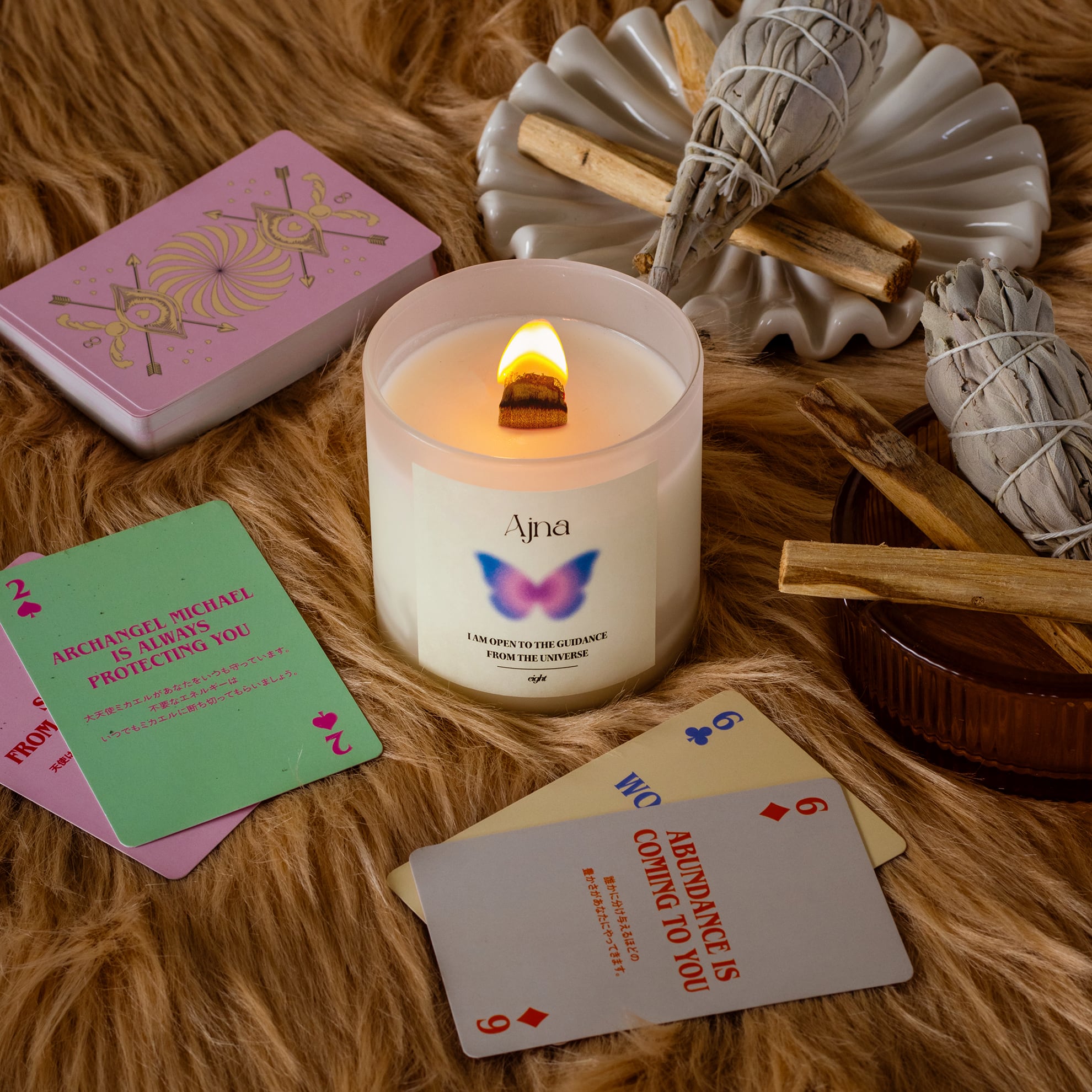 ウッド芯】第6チャクラキャンドル【THIRD EYE】