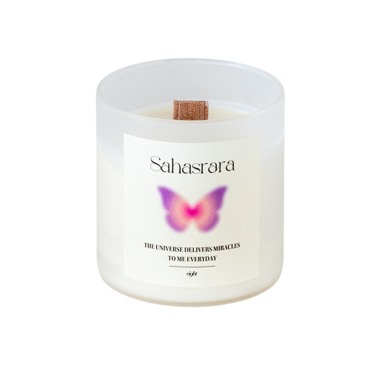 【ウッド芯】第７チャクラキャンドル【CROWN】