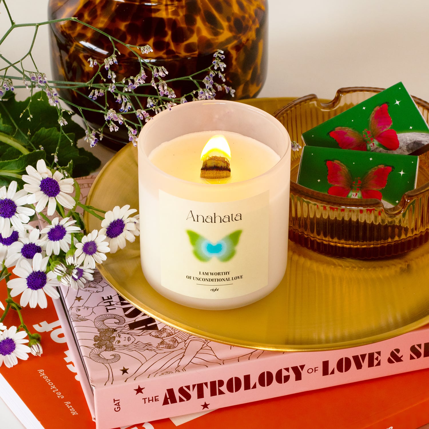 ウッド芯】第4チャクラキャンドル【HEART】