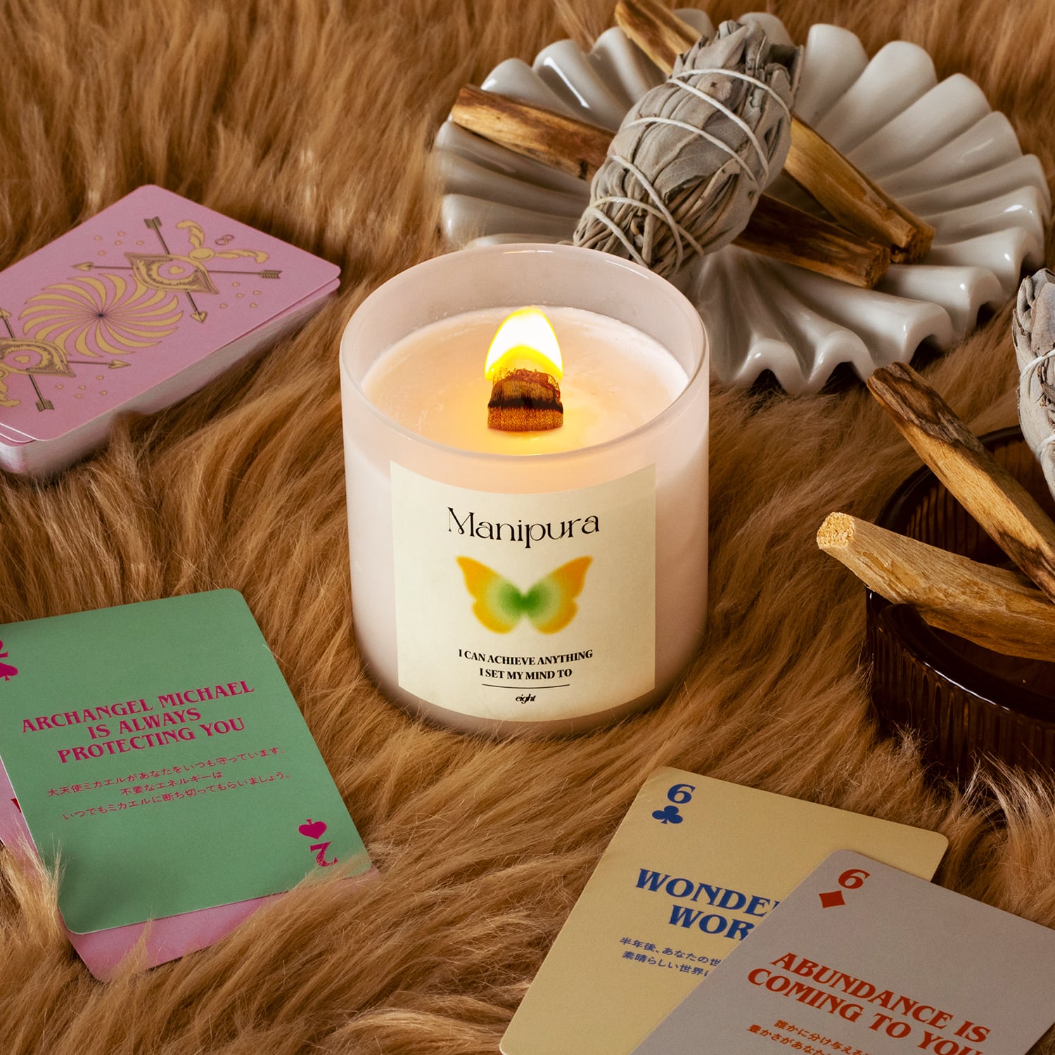 【ウッド芯】第３チャクラキャンドル【SOLAR PLEXUS】