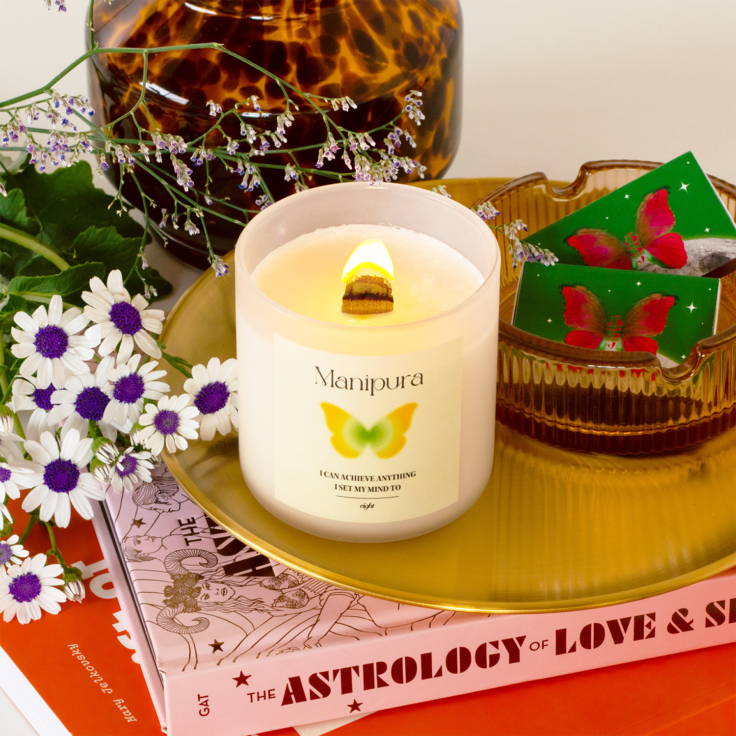 【ウッド芯】第３チャクラキャンドル【SOLAR PLEXUS】