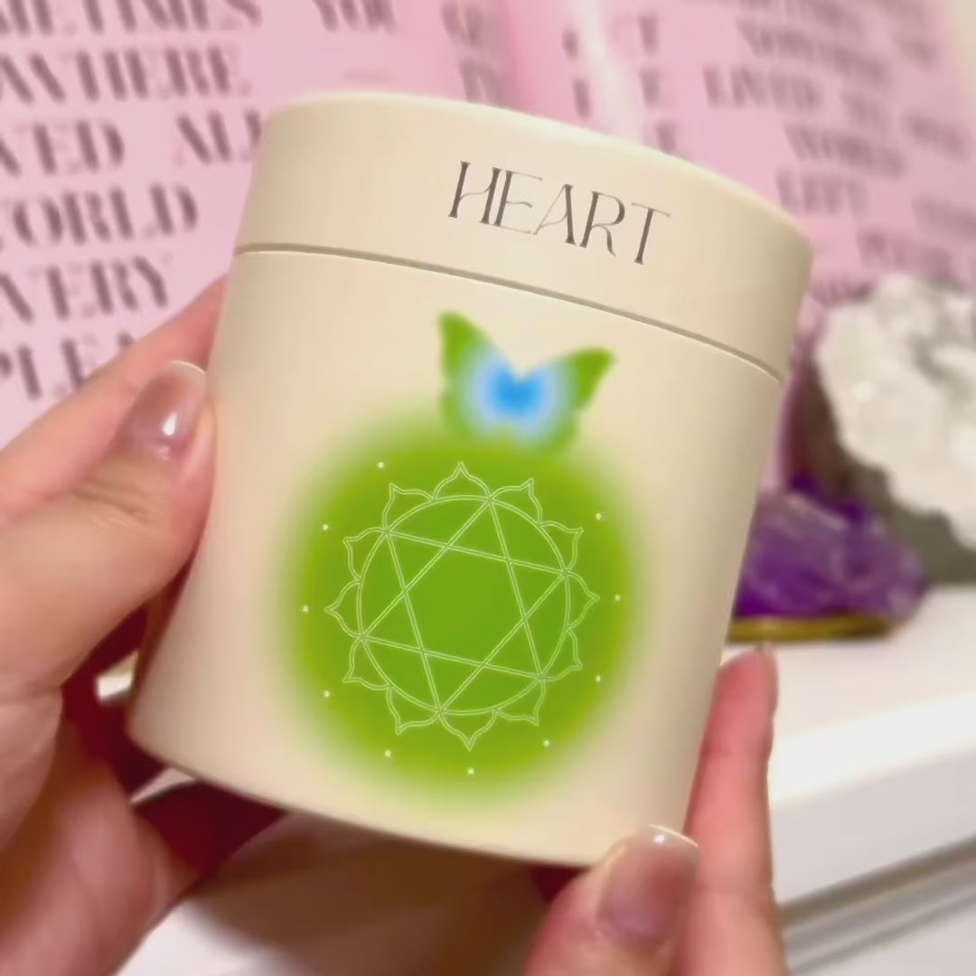 ウッド芯】第4チャクラキャンドル【HEART】