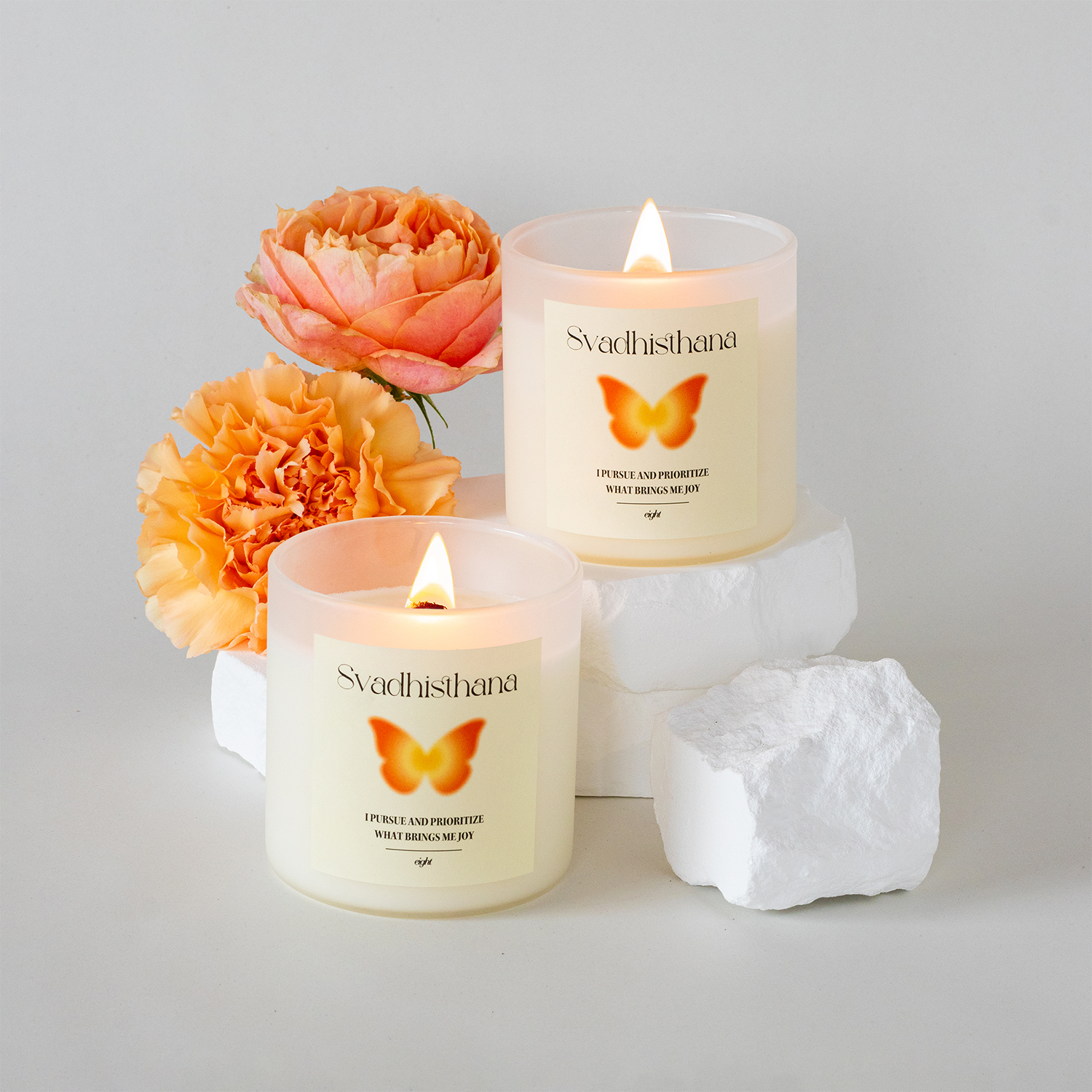 【ウッド芯】第２チャクラキャンドル【SACRAL】