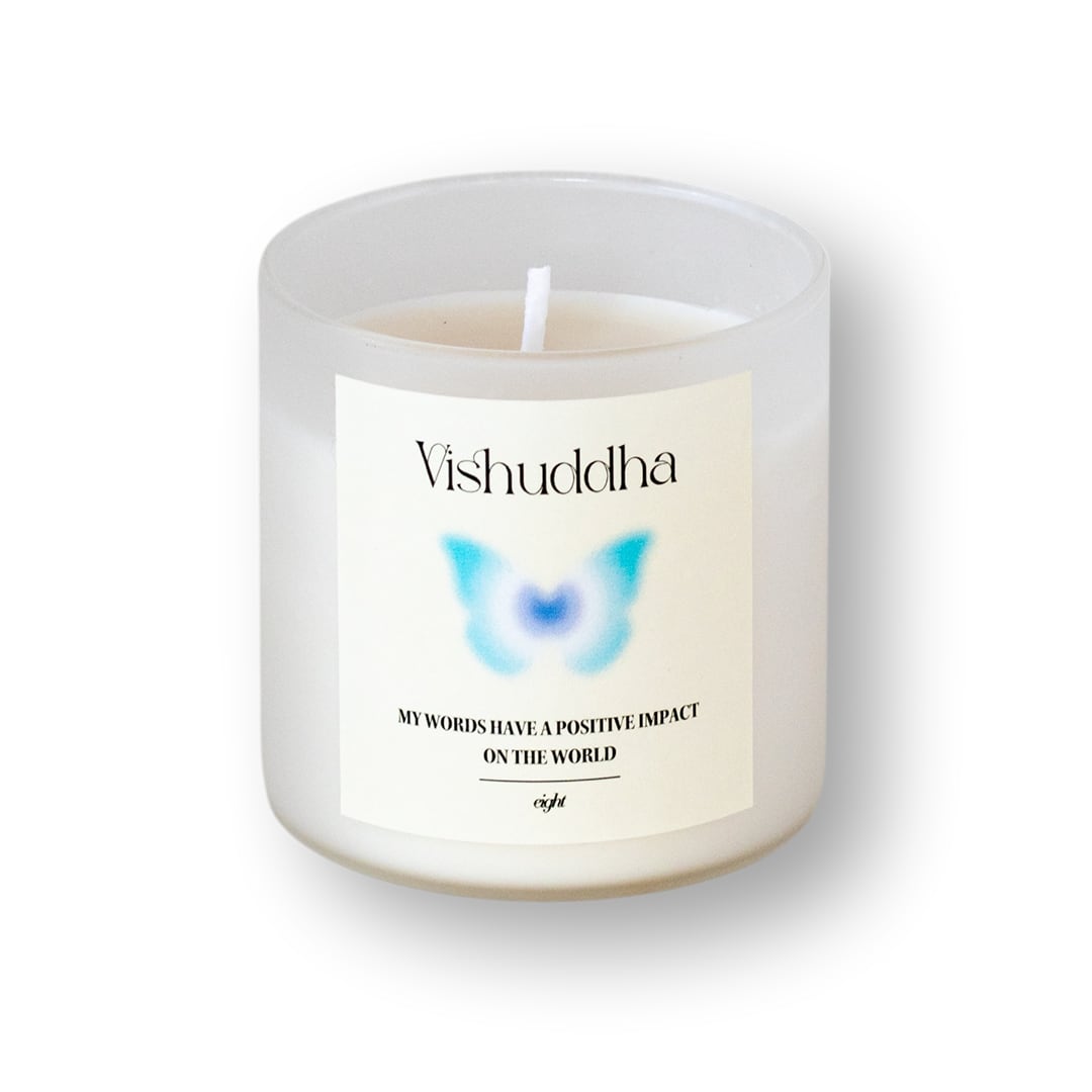 【コットン芯】第５チャクラキャンドル【THROAT】