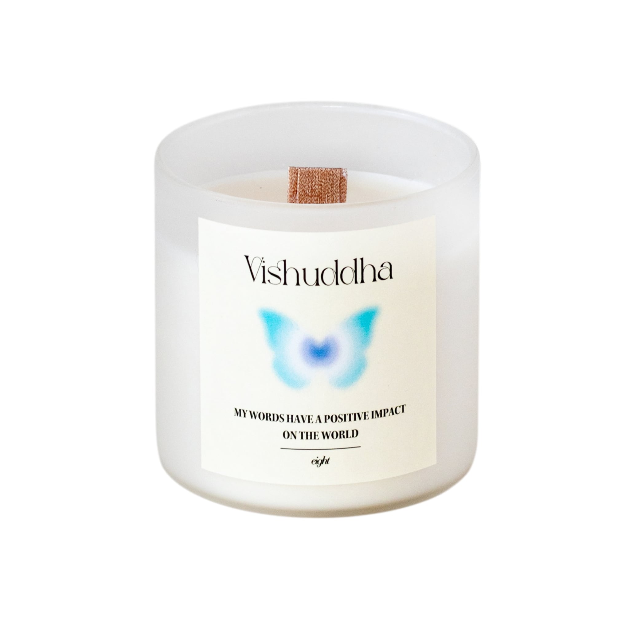 【ウッド芯】第５チャクラキャンドル【THROAT】