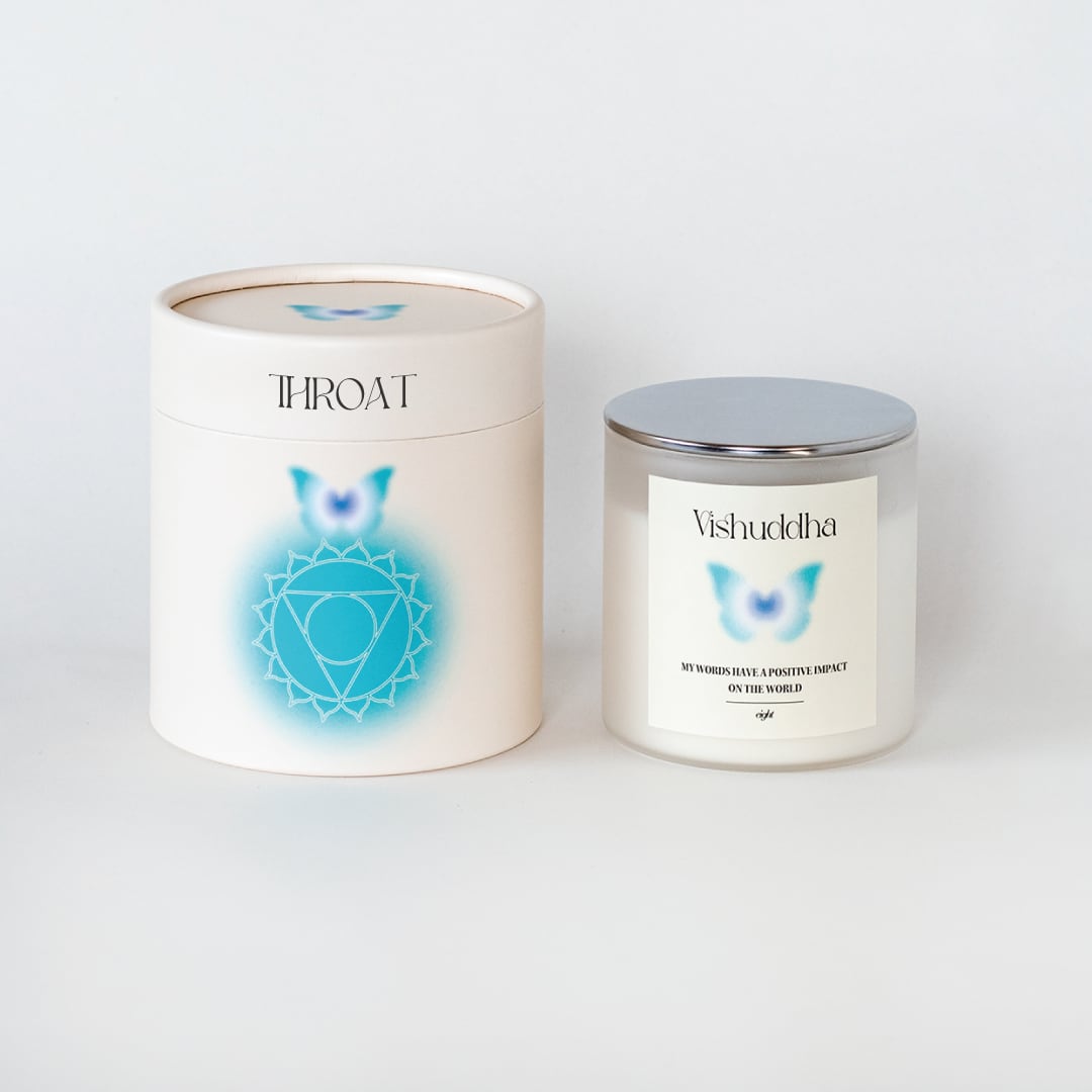 ウッド芯】第5チャクラキャンドル【THROAT】