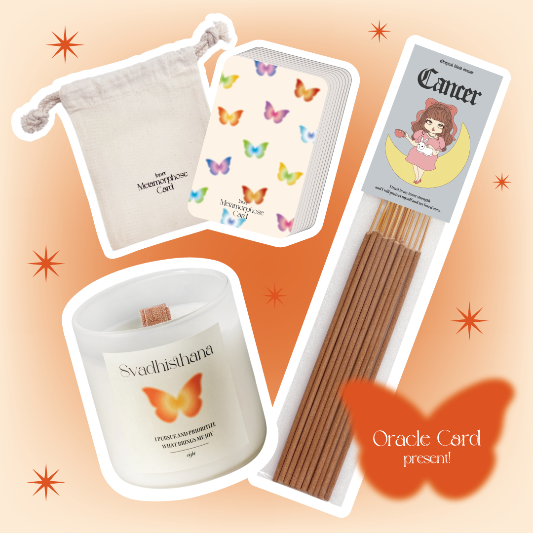 ☆全36枚カードプレゼント☆【ウッド芯】第２チャクラ × かに座 SET